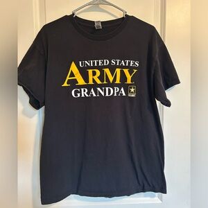 US army grandpa black tshirt